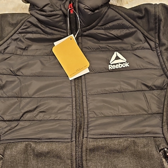 Reebok Charcoal and Black Quilted Jacket - Picture 4 of 10
